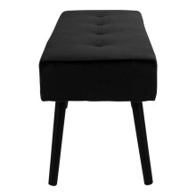 Sitzbank >Skiby< in Schwarz, Velour - 100x44x35cm (BxHxT)