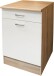 Unterschrank >Ailina< in Sonoma-Eiche / weiß, Holzwerkstoff - 50x90x60cm (BxHxT)