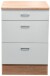 Unterschrank >Ailina< in Sonoma-Eiche / weiß, Holzwerkstoff - 60x90x60cm (BxHxT)