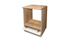 Herdumbauschrank >Ailina< in Sonoma-Eiche / weiß - 60x90x60 (BxHxT)