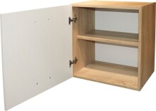 Hängeschrank >Ailina< in Sonoma-Eiche / weiß, Holzwerkstoff - 50x50x31cm (BxHxT)