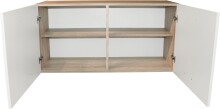 Hängeschrank >Ailina< in Sonoma-Eiche / weiß, Holzwerkstoff - 100x50x31 (BxHxT)