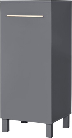 Kühlumbauschrank >Benedicto< in anthrazit / Sonoma-Eiche - 60x139x60 (BxHxT)