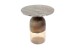 Beistelltisch >1108< in Tischplatte aus Marmor ( Travertine ) - 53x50 (HxD)