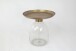 Beistelltisch >1113< in Tischplatte aus Messing Antik - 50x50 (HxD)
