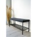 Schuhbank >Vita< in Schwarz, Melamin - 100x48,5x36cm (BxHxT)