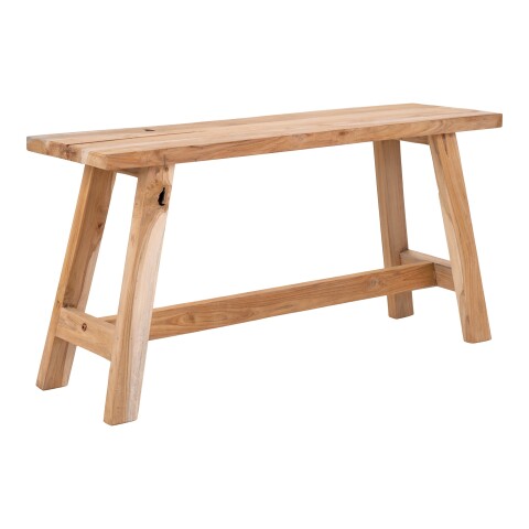 Sitzbank >Barcelona< in Natur, Teak - 90x45x25cm (BxHxT)