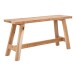 Sitzbank >Barcelona< in Natur, Teak - 90x45x25cm (BxHxT)