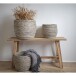 Sitzbank >Barcelona< in Natur, Teak - 90x45x25cm (BxHxT)