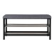 Schuhbank >Padova< in Grau, Stoff - 34x50x100cm (BxHxT)