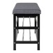 Schuhbank >Padova< in Grau, Stoff - 34x50x100cm (BxHxT)