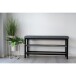 Schuhbank >Padova< in Grau, Stoff - 34x50x100cm (BxHxT)
