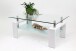 Couchtisch >126/302-11.11< in Weiß, Glas - 100x60cm (BxH)