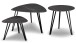 Couchtisch >Liv< in schwarz / Keramik dunkel - 45x35x45 (BxHxT)