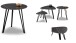 Couchtisch >Liv< in schwarz / Keramik dunkel, Metall / Keramik - 50x50cm (HxD)