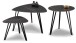 Couchtisch >Liv< in schwarz / Keramik dunkel, Metall / Keramik - 50x50cm (HxD)