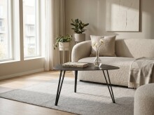 Couchtisch >Liv< in schwarz / Keramik dunkel -...
