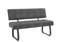 Essbank >Laila-I< in Vintage Anthrazit, Metall /...