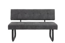 Essbank >Laila-I< in Vintage Anthrazit, Metall /...