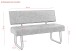 Essbank >Laila-I< in Vintage Anthrazit, Metall / Polyester - 140x90x64cm (BxHxT)