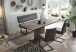 Essbank >Laila-I< in Vintage Anthrazit, Metall / Polyester - 140x90x64cm (BxHxT)