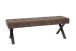 Sitzbank >Dosi-I< in Vintage braun, Metall / Softex - 140x48x45cm (BxHxT)