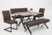 Sitzbank >Dosi-I< in Vintage braun, Metall / Softex - 140x48x45cm (BxHxT)