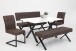 Sitzbank >Dosi-I< in Vintage braun, Metall / Softex - 140x48x45cm (BxHxT)