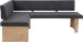 Eckbank >Lawton< in Anthrazit/Artisan Eiche - 200x83x57 (BxHxT)
