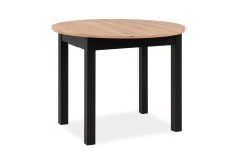Esstisch >Coburg< in Artisan Oak / schwarz - 100x76x100cm (BxHxT)