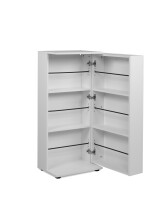 Schuhschrank >Satos< in weiß - 50x105x34cm (BxHxT)
