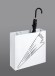 Schirmständer >22368< in weiss, Metall, Stahl - 50x48x16cm (BxHxT)
