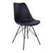 Schalenstuhl >Oslo< (2er-Set) in Schwarz, Glattlederoptik - 48x86x55cm (BxHxT)