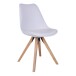 Schalenstuhl >Bergen< (2er-Set) in Weiss, Glattlederoptik - 48x86x55cm (BxHxT)