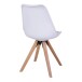 Schalenstuhl >Bergen< (2er-Set) in Weiss, Glattlederoptik - 48x86x55cm (BxHxT)