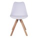 Schalenstuhl >Bergen< (2er-Set) in Weiss, Glattlederoptik - 48x86x55cm (BxHxT)