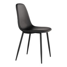 Polsterstuhl >Stockholm< (2er-Set) in Schwarz - 47x88x50 (BxHxT)
