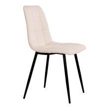 Polsterstuhl >Middelfart< (2er-Set) in Weiss, Stoff - 44x86x55cm (BxHxT)
