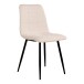 Polsterstuhl >Middelfart< (2er-Set) in Weiss, Stoff - 44x86x55cm (BxHxT)