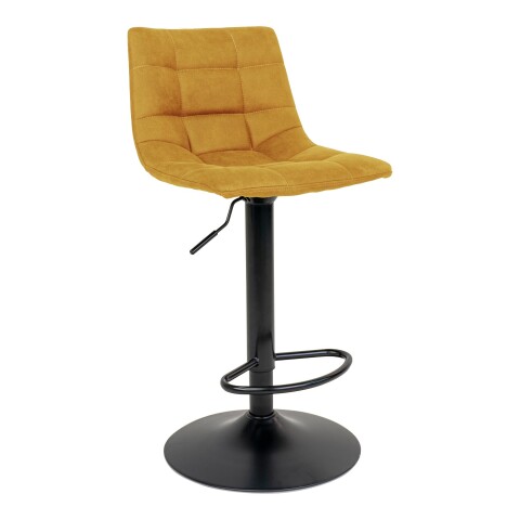 Barhocker >Middelfart< (2er-Set) in Senfgelb, Velour - 43x108x43cm (BxHxT)