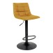 Barhocker >Middelfart< (2er-Set) in Senfgelb, Velour - 43x108x43cm (BxHxT)