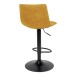 Barhocker >Middelfart< (2er-Set) in Senfgelb, Velour - 43x108x43cm (BxHxT)