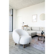 Relaxsessel >Savona< in Weiss, Stoff - 76x68x80cm...