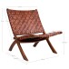Relaxsessel >Perugia< in Braun, Leder - 66x73x74cm (BxHxT)