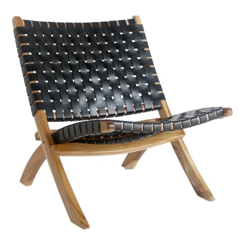 Relaxsessel >Perugia< in Schwarz, Leder - 66x73x74cm (BxHxT)