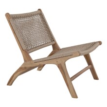 Relaxsessel >Derby< in Natur, Teak - 60x73x80cm (BxHxT)