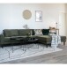 Ecksofa >Lido< in Olivgrün, Stoff - 290x76x92cm (BxHxT)