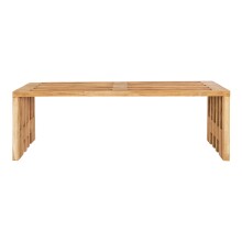 Sitzbank >Benidorm< in Braun, Teak - 140x48x35cm (BxHxT)