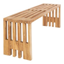 Sitzbank >Benidorm< in Braun, Teak - 140x48x35cm (BxHxT)