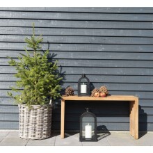 Sitzbank >Benidorm< in Braun, Teak - 90x49x30cm...